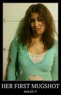 HER FIRST MUGSHOT NAILED IT