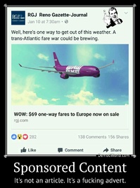 Sponsored Content It's not an article. It's a fucking advert.