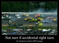 Not sure if accidental right turn Or someone pulled a 2007 Lepage