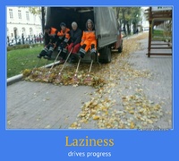 Laziness drives progress