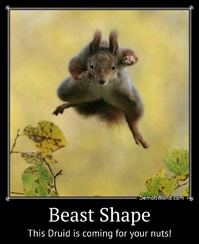 Beast Shape This Druid is coming for your nuts!